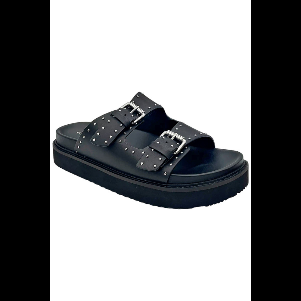 Marc Fisher Black Studded Sandals